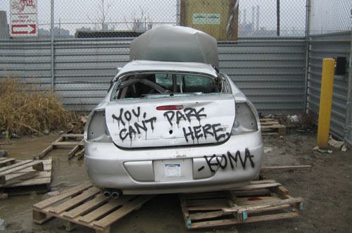 Trashed Car