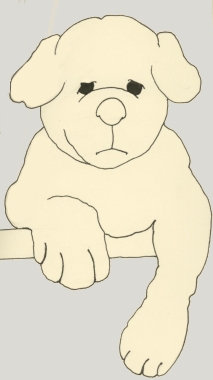 line drawing of a dog