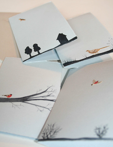 bird cards + envelopes