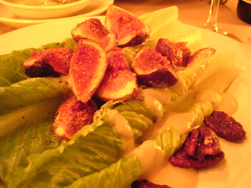 Romaine Salad with Figs Candied Pecans and Cashel Blue Cheese Vinaigrette