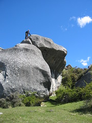 Boulder hopping at Kura Tawhiti