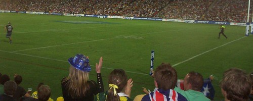 Fan runs onto field - Kangaroos v British Lions Rugby League Test Match - Lang Park (Suncorp Stadium), Brisbane, Australia, November 18th 2006