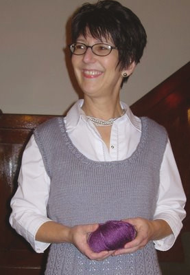 Kathryn in her Silky Wool Vest