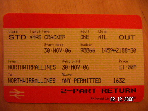 Christmas Cracker ticket