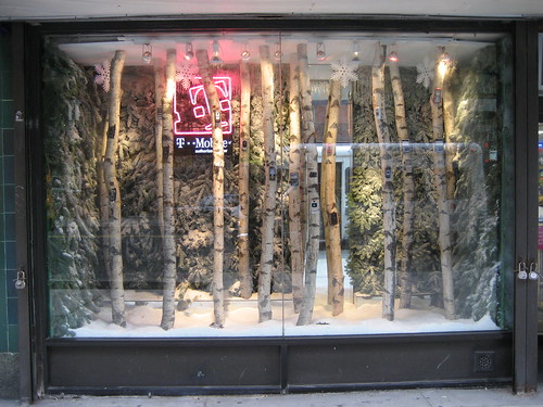 Phone store holiday window