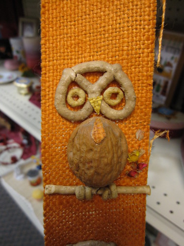 nothing says owls like petrefied pretzels and moldy cheerios close up