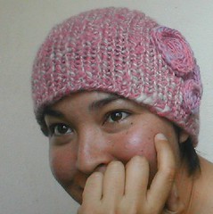 Handspun Hat on a Person