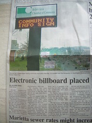 Electronic billboard placed