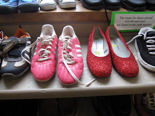 pink shoes and ruby slippers