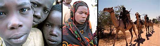 Three images of Darfur, courtesy of Mia Farrow