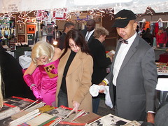 Mayor Williams, Marilyn Monroe and a downtown office worker shopping for vintage magazines
