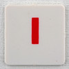 hangman tile red letter I
