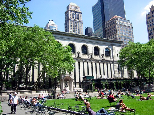Bryant Park in the summer