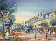 4th Street NE, view of revitalized buildings, New Town rendering (redevelopment of DC's Florida Market area)