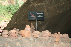 Small cairns in Zion National Park