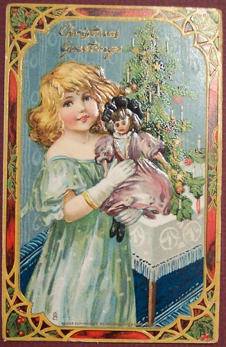 vintage christmas children images. Vintage Christmas Postcard, originally uploaded by riptheskull.