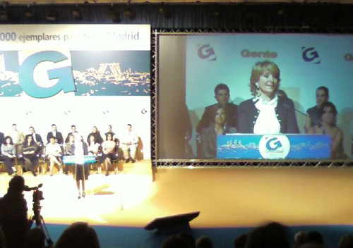 Esperanza Aguirre en la presentacion de Gente Madrid