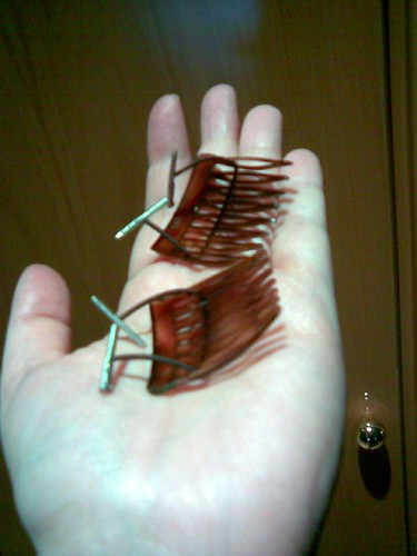 hair combs with their elastic