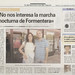 Formentera - Mi madre y Jose en el periódico