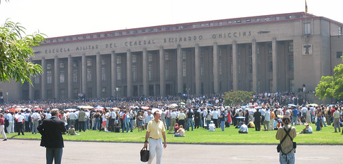 Pinochet supporters at Escuela Militar