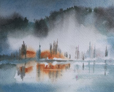 Misty waters