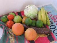 $10 of fruits and vegetables purchased at Potters Cay<br />
