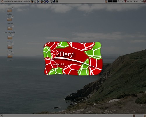 écran de démarrage de Beryl 0.1.3