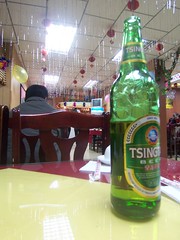 Chinese beer and christmas decoration