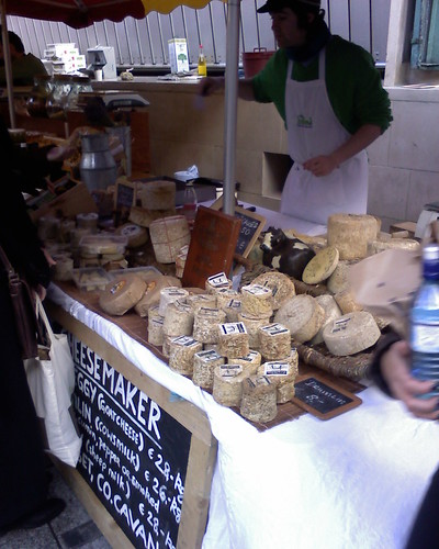 Cheese stand at market