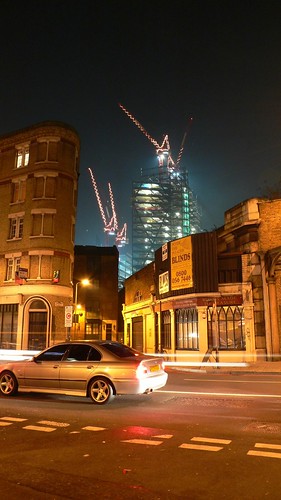 Broadgate Tower at night