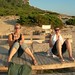 Ibiza - Karen & Tracey at sunset