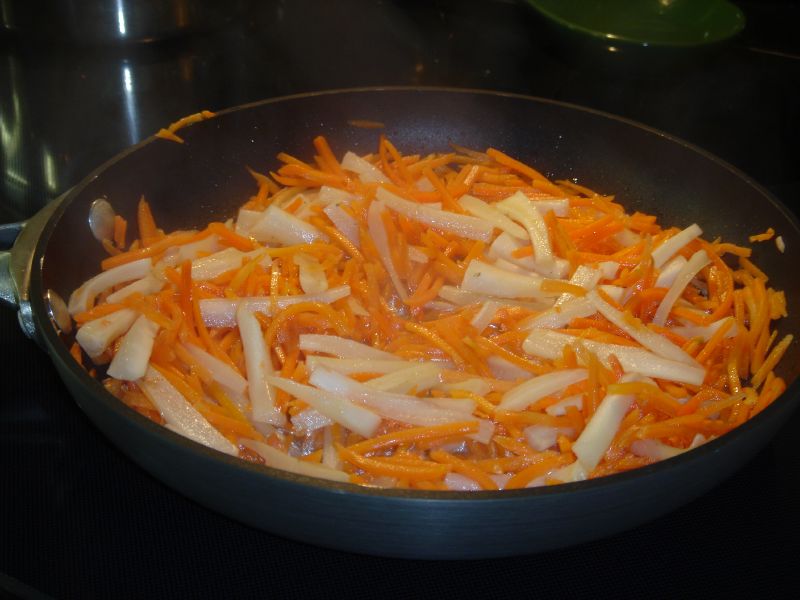 Carrot Shreds and Salsify