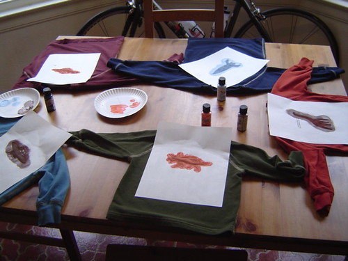 stenciling t-shirts with freezer paper