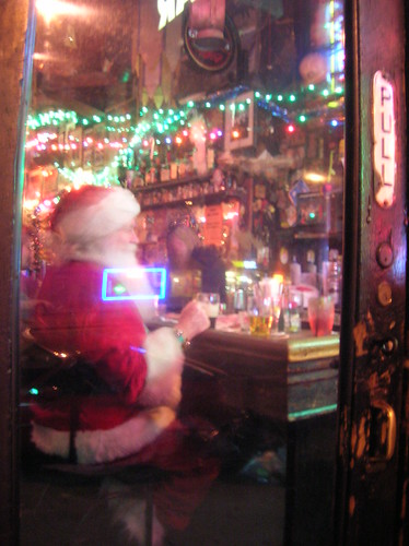 santa in the bar