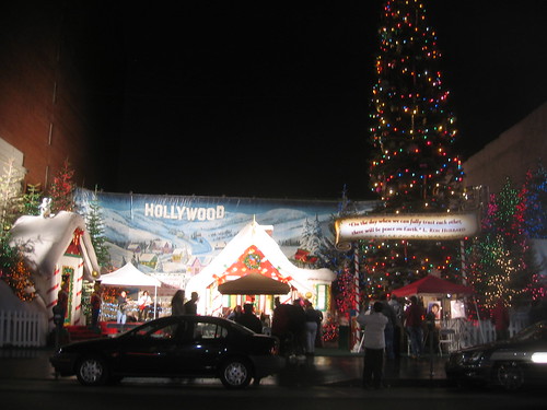 Scientology Santa booth on Hollywood Blvd.