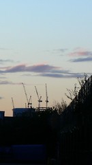 Broadgate tower cranes from canal