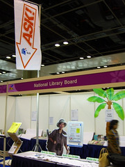 Setting up the NLB Booth @ Singapore Garden Festival