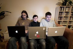 Students with laptops