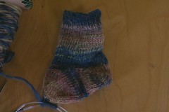 baby socks in progress (detail)