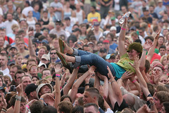 Lollapalooza crowd surfer