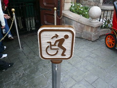 Faith healing sign, Mr Toad's Wild Ride, Disneyland