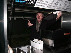 Terry and operatic coffee cart