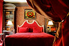 Red room at l'Hotel, Saint Germain des pres, Paris.