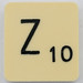 Scrabble Letter Z