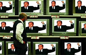 TUNE IN, DROP OFF: All Berlusconi, all the time