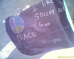 I like soccer, not gun