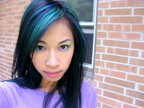 I want to get purple blue and red streaks but my mom wont let me totally