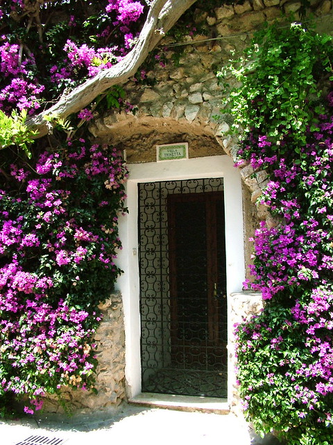 villa trinetta villa trinetta a bouganvilla covered entrance to a ...