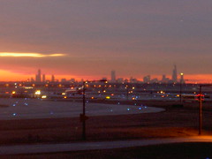 Skyline at Sunrise from O'Hare