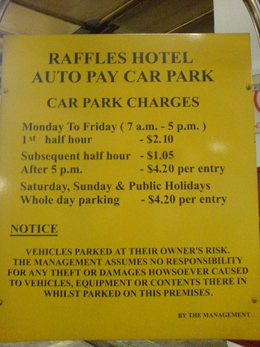 Parking at Raffles Hotel